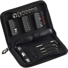 Bosch 38 Piece Ratchet Screwdriver Bit Socket and Hex Key Set Bosch 38 Piece Ratchet Screwdriver Bit Socket and Hex Key Set