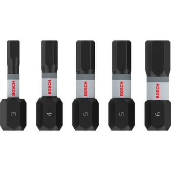 Bosch Pro 5 Piece Impact Hex Screwdriver Bit Set
