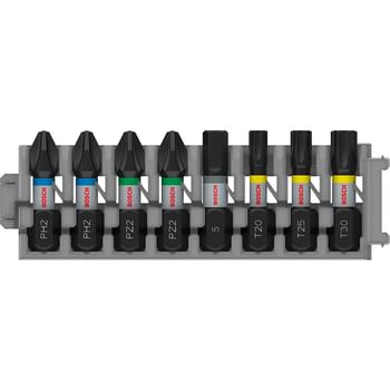 Bosch Pro 8 Piece Impact Phillips / Pozi / Hex / Torx Screwdriver Bit Set