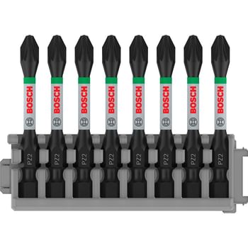 Bosch 8 Piece Impact Control Pozi PZ2 Screwdriver Bit Set