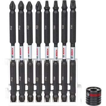 Bosch 9 Piece Impact Screwdriver Bit Set and Magnetic Sleeve