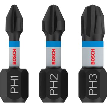 Bosch 3 Piece Impact Control Torsion Phillips Screwdriver Bits