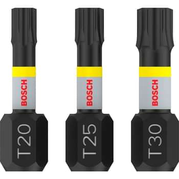 Bosch 3 Piece Impact Control Torsion Torx Screwdriver Bits Price Comparisons | Compare The Build