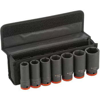 Bosch 7 Piece 3/4” Drive Deep Hexagon Impact Socket Set Metric