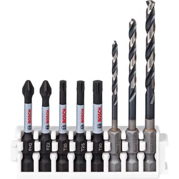 Bosch 8 Piece Impact Control Hex Shank Drill and Screwdriver Bit Set