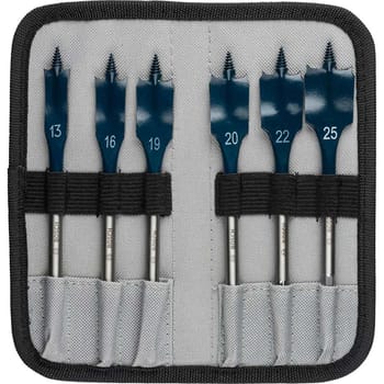 Bosch 6 Piece Self Cut Speed Flat Wood Drill Bit Set