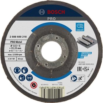 Bosch A30T BF Drepressed Centre Metal Grinding Disc