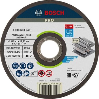 Bosch Expert Inox Thin Metal Steel Cutting Disc