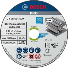 Bosch Expert 76mm Inox Cutting Disc for GWS 12V-76 Pack of 5