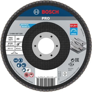 Bosch X571 Best for Metal Straight Flap Disc