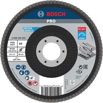 Bosch X571 Best for Metal Straight Flap Disc
