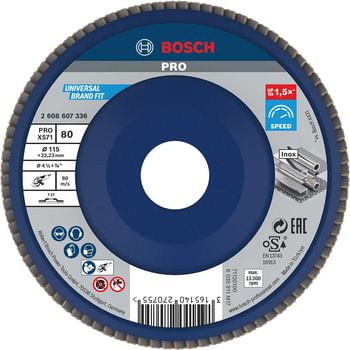 Bosch X571 Best for Metal Straight Flap Disc