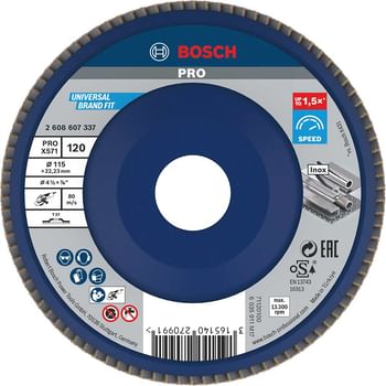 Bosch X571 Best for Metal Straight Flap Disc