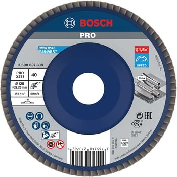 Bosch X571 Best for Metal Straight Flap Disc