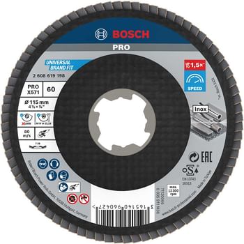 Bosch X Lock Zirconium Abrasive Flap Disc
