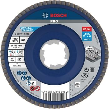 Bosch X Lock Zirconium Abrasive Straight Flap Disc