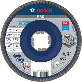 Bosch X Lock Zirconium Abrasive Straight Flap Disc