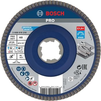 Bosch X Lock Zirconium Abrasive Straight Flap Disc