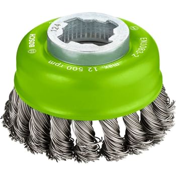 Bosch X Lock Knotted Stainless Steel Wire Cup Brush