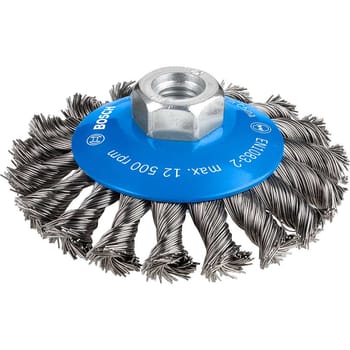Bosch PRO 0.5mm Knotted Conical Steel Wire Wheel Brush