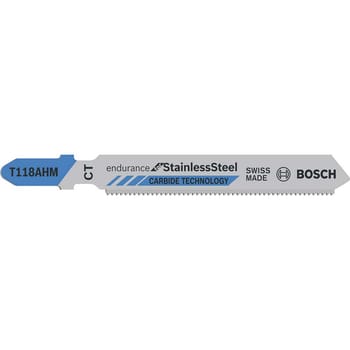 Bosch T118 AHM Stainless Steel Cutting Jigsaw Blades