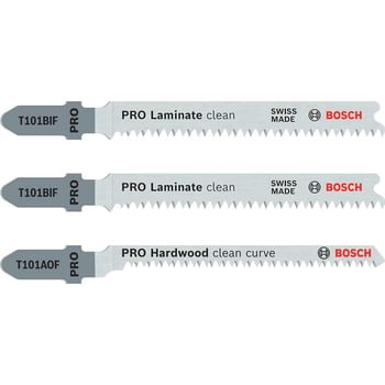 Bosch 3 Piece Jigsaw Blade Set for Laminates