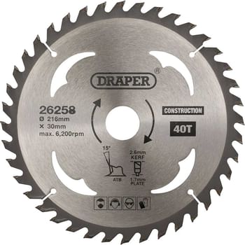 Draper TCT Construction Circular Saw Blade