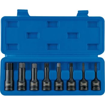 Draper Expert 8 Piece 1/2" Drive Hexagon Impact Socket Bit Set Metric