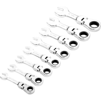 Draper Hi Torq 8 Piece Stubby Flexible Ratchet Combination Spanner Set