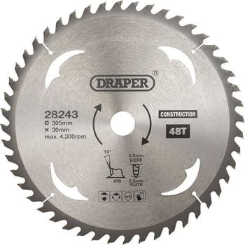 Draper TCT Construction Circular Saw Blade Draper TCT Construction Circular Saw Blade