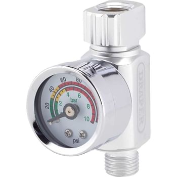 Draper 1/4" BSP On Gun Air Regulator and Gauge 140psi
