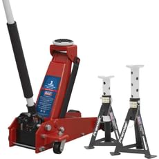 Sealey 3000CXD Yankee Trolley Jack and Axle Stand Set