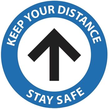 Draper One Way Social Distancing Floor Sticker