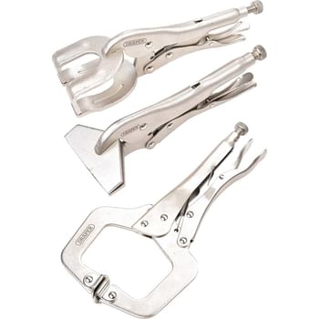 Draper 3 Piece Self Grip Sheet Metal and Welding Clamp Set