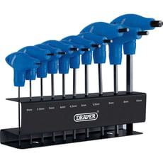 Draper 10 Piece T Handle Hexagon Allen Key Set Metric Draper 10 Piece T Handle Hexagon Allen Key Set Metric