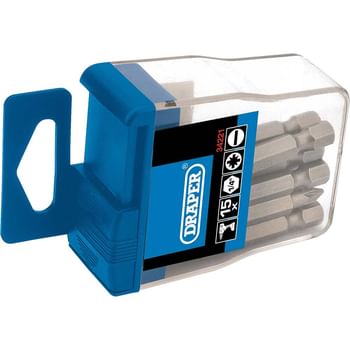 Draper Expert 15 Piece Slotted and Pozi Screwdriver Bit Set