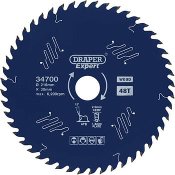 Draper Expert PTFE TCT Circular Saw Blade for Wood