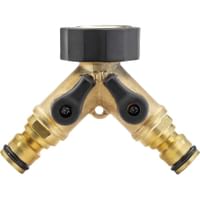 Draper Expert Brass 2 Way Flow Control Tap Connector 