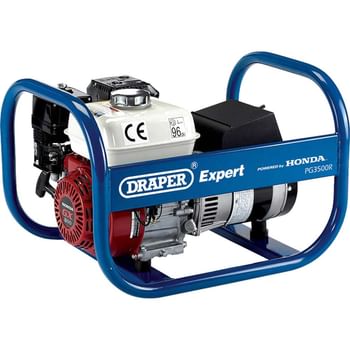 Draper Expert PG3500R Petrol Generator Honda Engine 3.5Kva