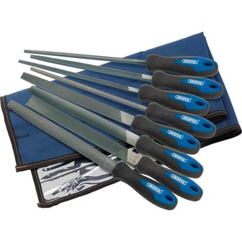 Draper 8 Piece Soft Grip Engineers File and Rasp Set