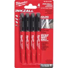 Milwaukee 4 Piece Inkzall Fine Tip Marker Pens
