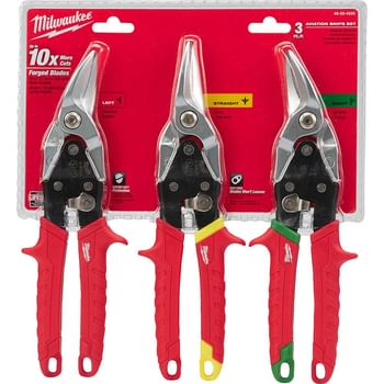 Milwaukee 3 Piece Aviation Metal Snips Set