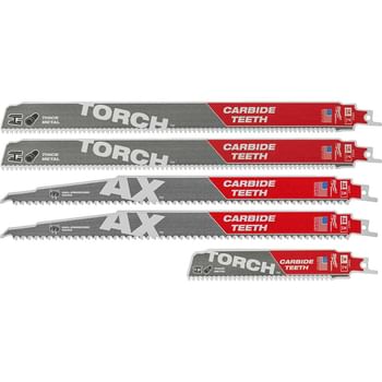 Milwaukee Sawzall 5 Piece Demolition Saw Blade Set