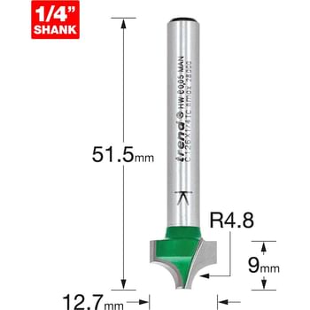 Trend CRAFTPRO Rounding Over Router Cutter