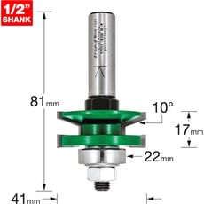 Trend CRAFTPRO Bearing Guided Combination Raised Bevel Router Cutter