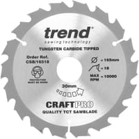 Trend CRAFTPRO Wood Cutting Saw Blade