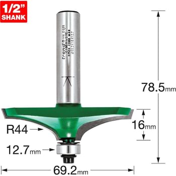 Trend CRAFTPRO Handrail Bearig Guided Router Cutter