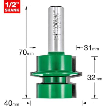 Trend CRAFTPRO Offset Tongue and Groove Router Cutter