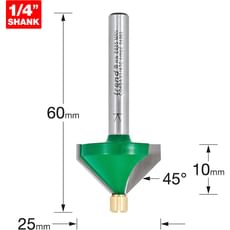 Trend CRAFTPRO Pin Guided Chamfer Bevel Router Cutter