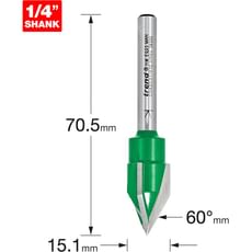 Trend CRAFTPRO Triple Flute Engraver Router Cutter